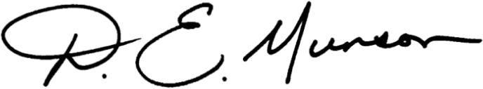 Cursive handwritten signature on white background